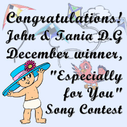 Congratulations! John & Tania D.G December winner, "Especially for You" Song Contest